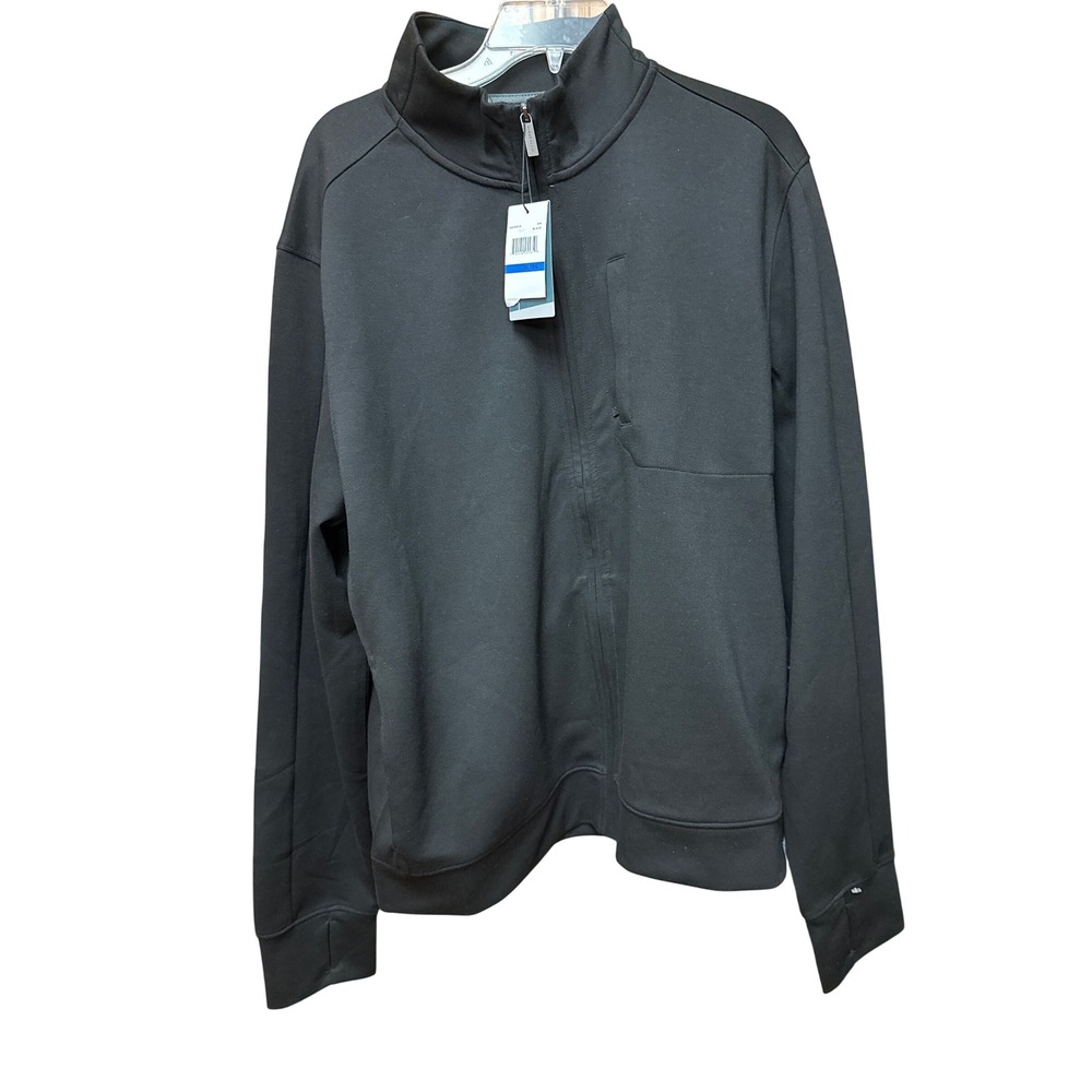Perry Ellis Men's XL Blk Zip Performance‎ Jacket Golf Casual Athletic Athleisure